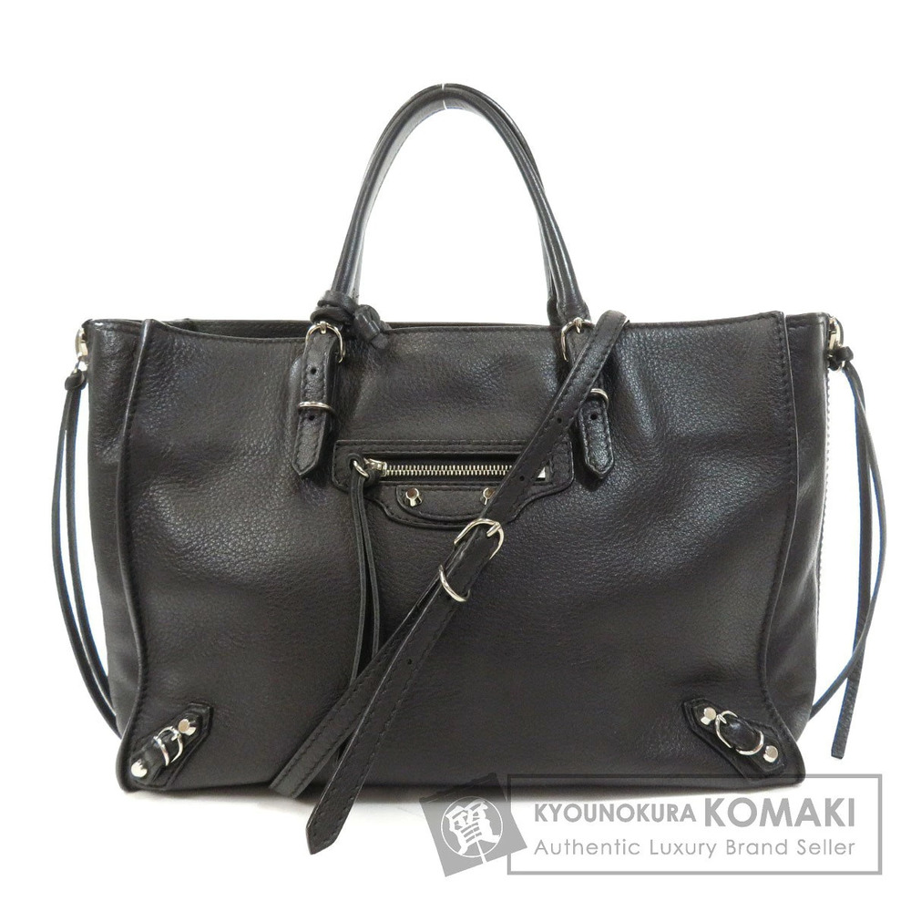Balenciaga Papier A6 Zip Around leather tote bag Black